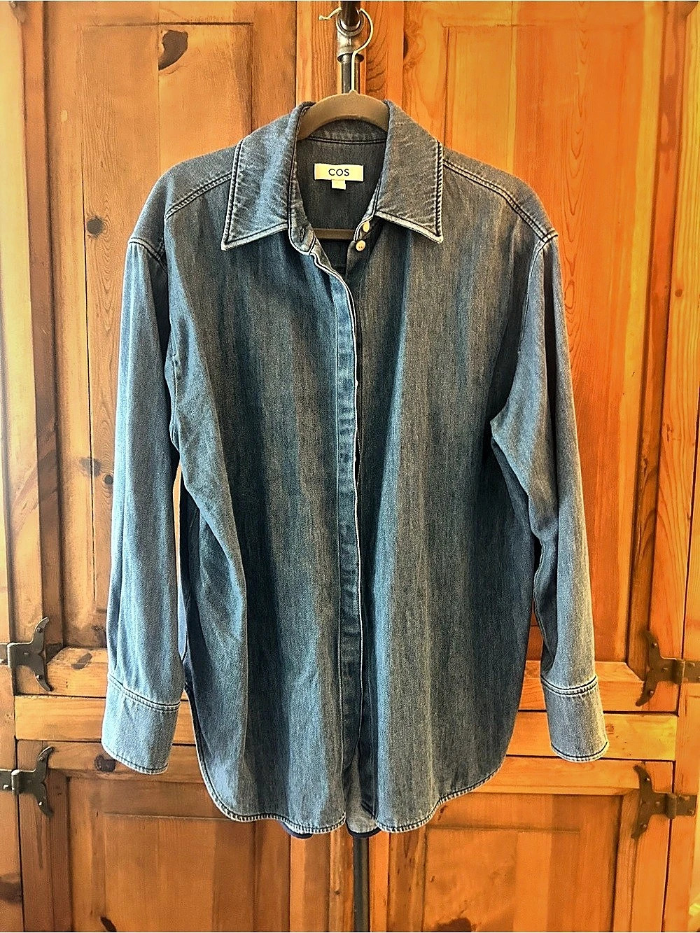 COS Oversized Denim Button Shirt